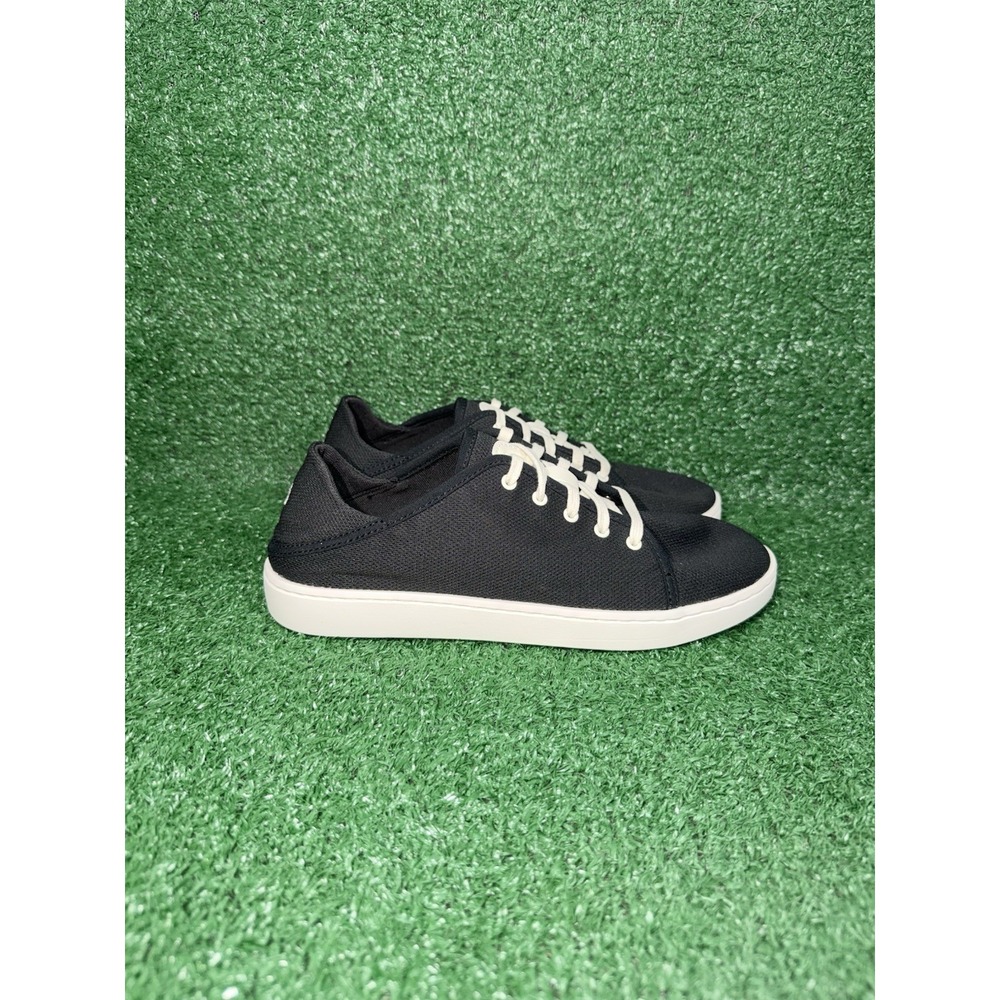 Olukai Pehuea Li Womens Size 9 Black White Mesh Beach Shoes Casual Sneakers